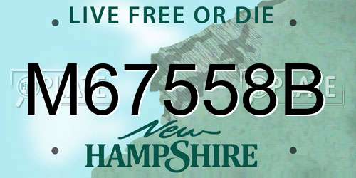 M67558B New Hampshire License Plate