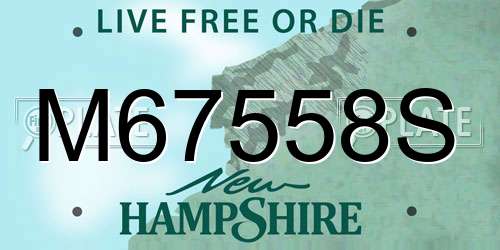 M67558S New Hampshire License Plate