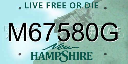M67580G New Hampshire License Plate