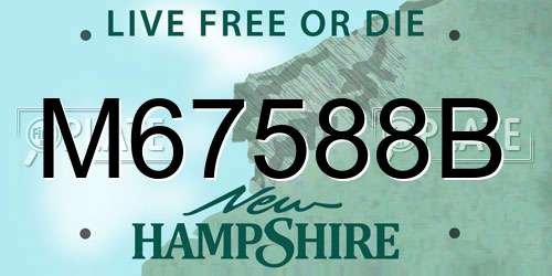 M67588B New Hampshire License Plate