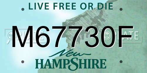 M67730F New Hampshire License Plate