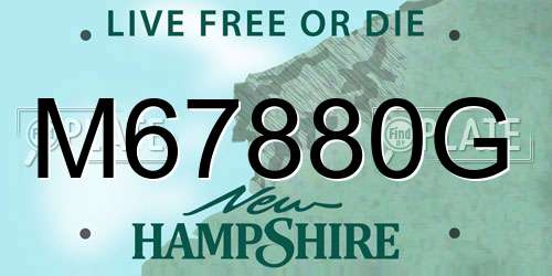 M67880G New Hampshire License Plate