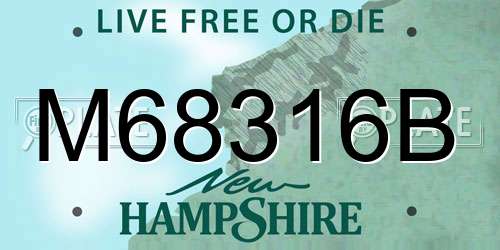 M68316B New Hampshire License Plate
