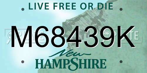 M68439K New Hampshire License Plate