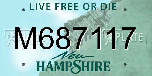 M687117 New Hampshire License Plate