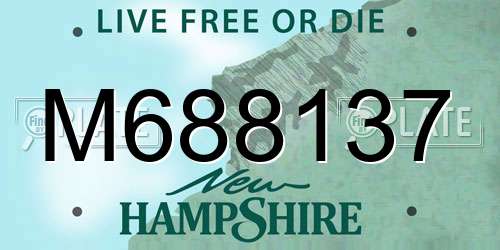 M688137 New Hampshire License Plate