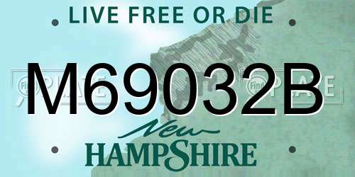 M69032B New Hampshire License Plate