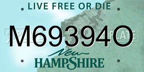 M69394O New Hampshire License Plate