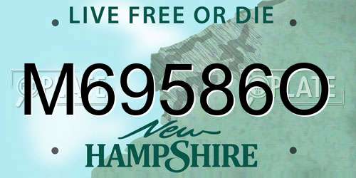 M69586O New Hampshire License Plate