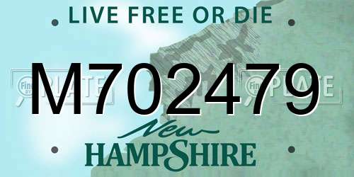 M702479 New Hampshire License Plate