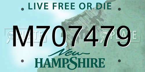 M707479 New Hampshire License Plate