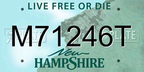 M71246T New Hampshire License Plate