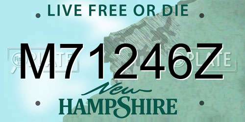 M71246Z New Hampshire License Plate