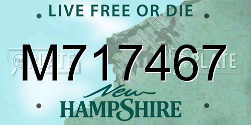 M717467 New Hampshire License Plate