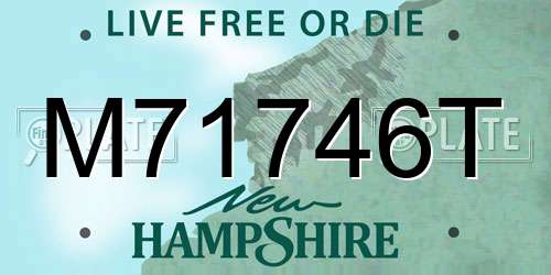 M71746T New Hampshire License Plate