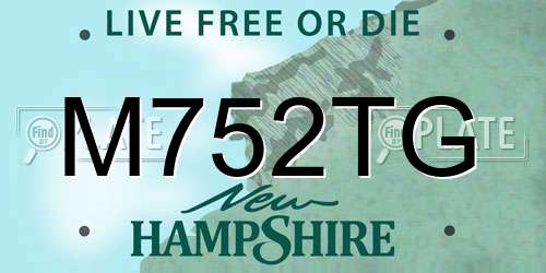 M752TG New Hampshire License Plate