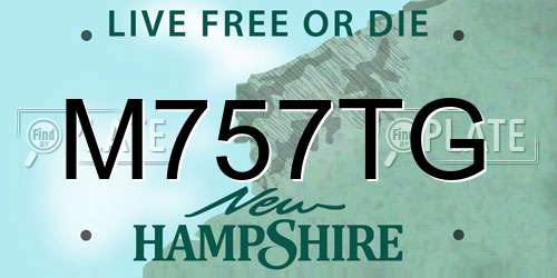 M757TG New Hampshire License Plate