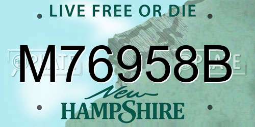 M76958B New Hampshire License Plate