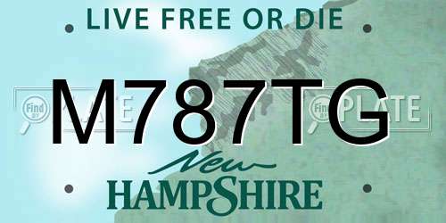 M787TG New Hampshire License Plate