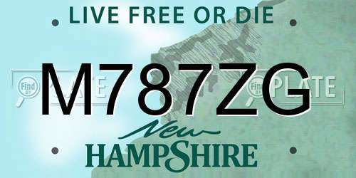 M787ZG New Hampshire License Plate