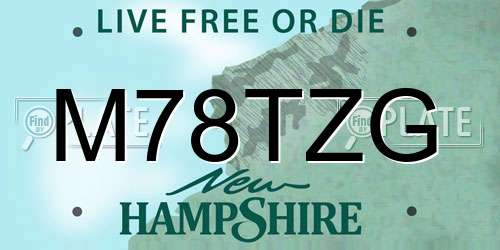 M78TZG New Hampshire License Plate