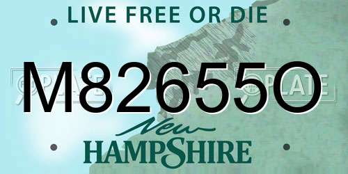M82655O New Hampshire License Plate