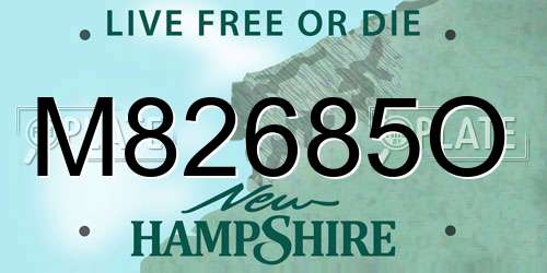 M82685O New Hampshire License Plate