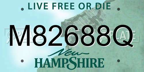 M82688Q New Hampshire License Plate