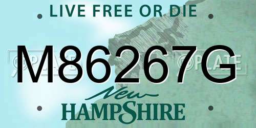 M86267G New Hampshire License Plate