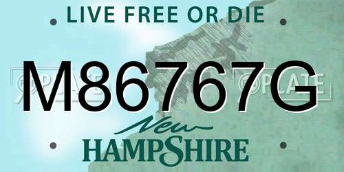 M86767G New Hampshire License Plate