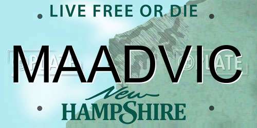 MAADVIC New Hampshire License Plate