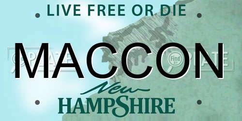 MACCON New Hampshire License Plate