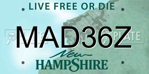 MAD36Z New Hampshire License Plate