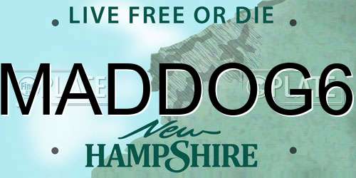 MADDOG6 New Hampshire License Plate