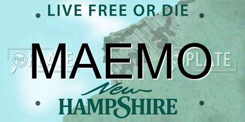 MAEMO New Hampshire License Plate