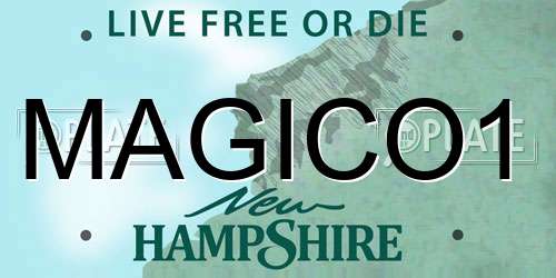 MAGICO1 New Hampshire License Plate