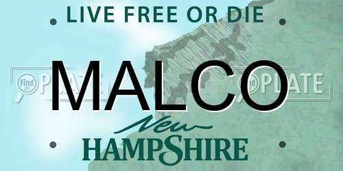 MALCO New Hampshire License Plate