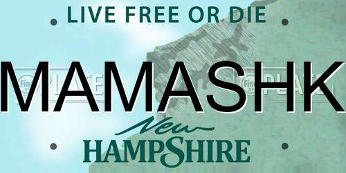 MAMASHK New Hampshire License Plate