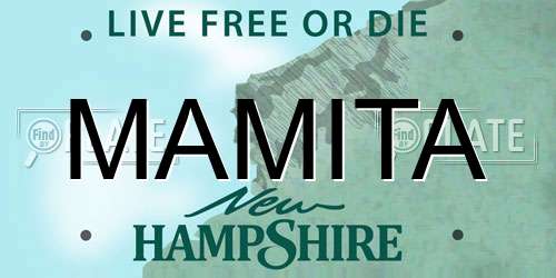MAMITA New Hampshire License Plate
