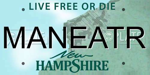 MANEATR New Hampshire License Plate