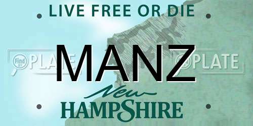 MANZ New Hampshire License Plate