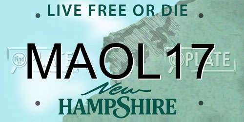 MAOL17 New Hampshire License Plate