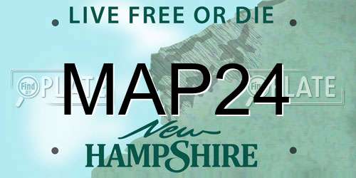 MAP24 New Hampshire License Plate