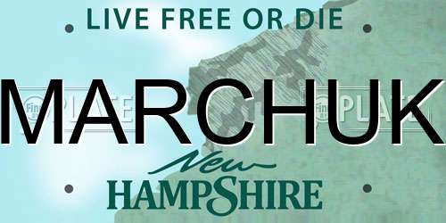 MARCHUK New Hampshire License Plate
