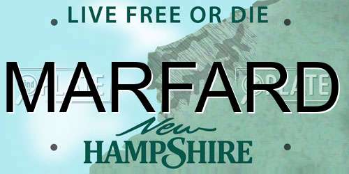 MARFARD New Hampshire License Plate