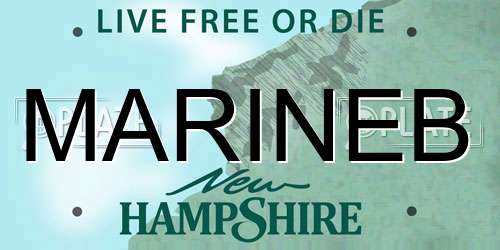 MARINEB New Hampshire License Plate