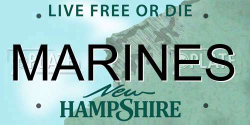 MARINES New Hampshire License Plate