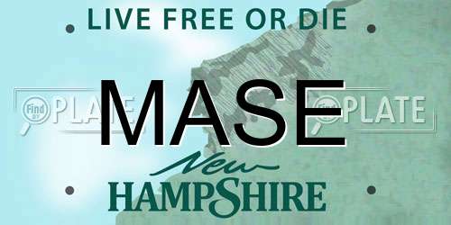 MASE New Hampshire License Plate