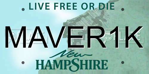 MAVER1K New Hampshire License Plate