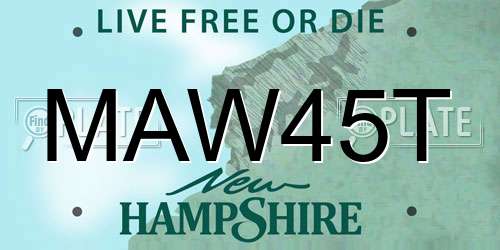 MAW45T New Hampshire License Plate